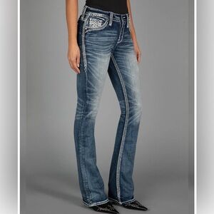 NWT Rock Revival Faded Blue Boot Cut Jeans